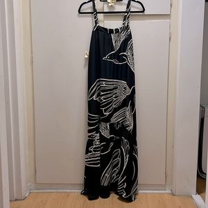 VANESSA VIRGINIA Oiseau Black Maxi Dress